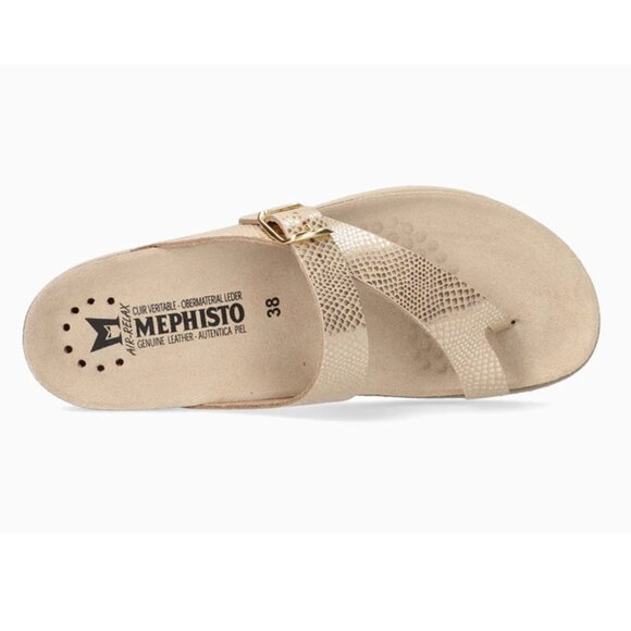 Mephisto Women's Helen Metallics Thong Leather Sandals - Picture 4 of 5
